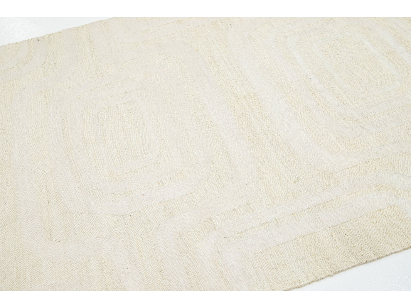 Modern Dhurrie Natural Jute Rug 5 X 8