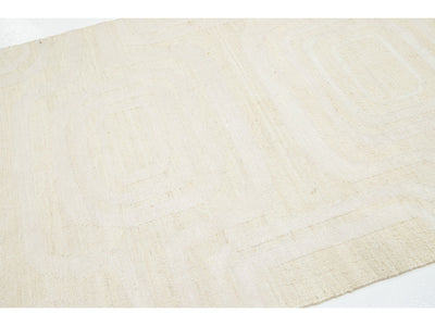 Modern Dhurrie Natural Jute Rug 5 X 8