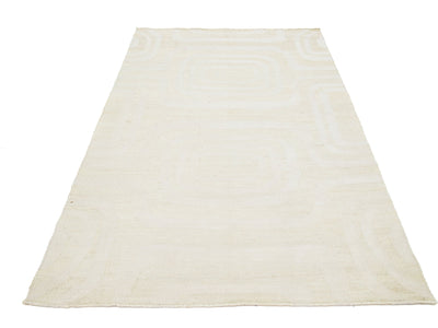 Modern Dhurrie Natural Jute Rug 5 X 8