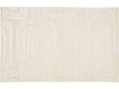 Modern Dhurrie Natural Jute Rug 5 X 8