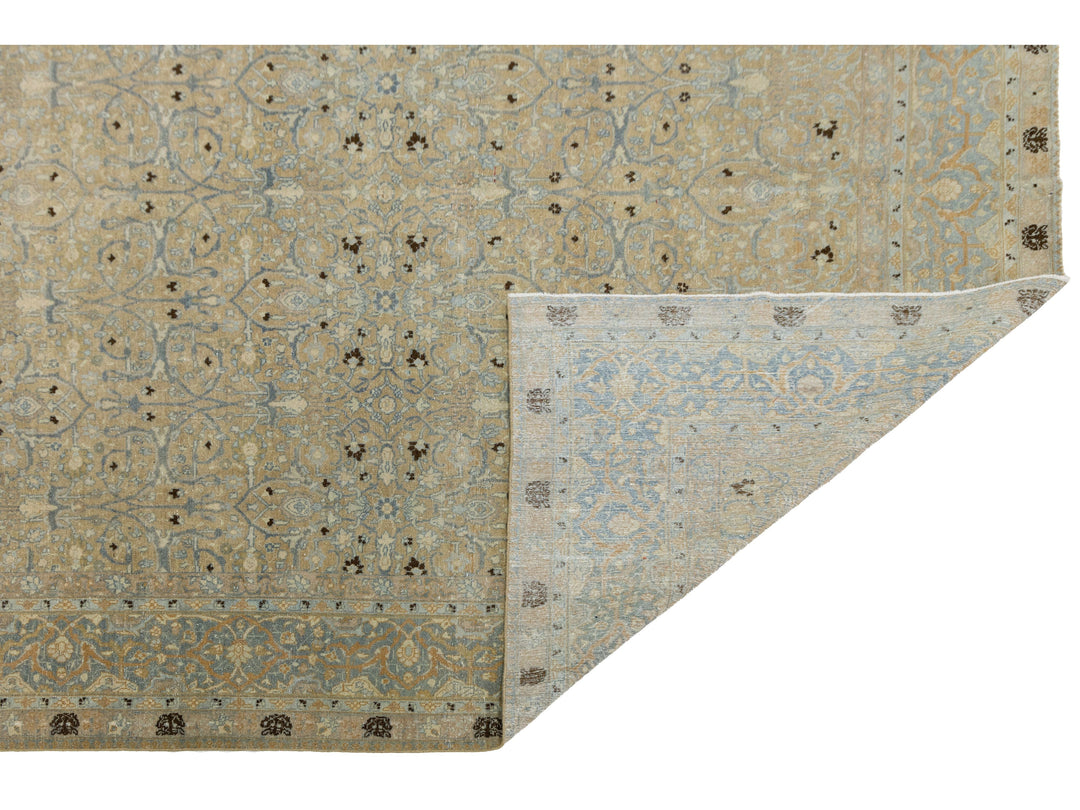 Antique Tabriz Wool Rug 9 X 13