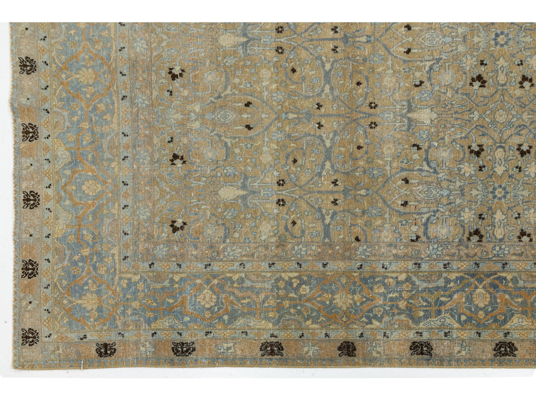 Antique Tabriz Wool Rug 9 X 13