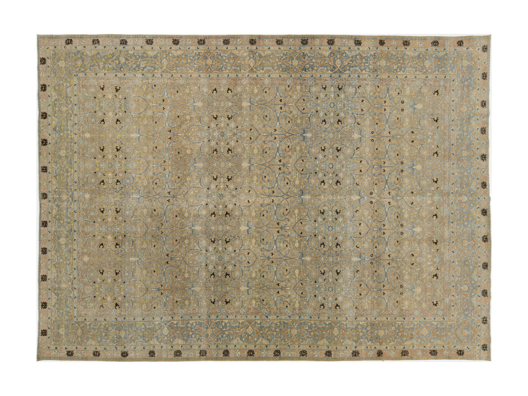 Antique Tabriz Wool Rug 9 X 13