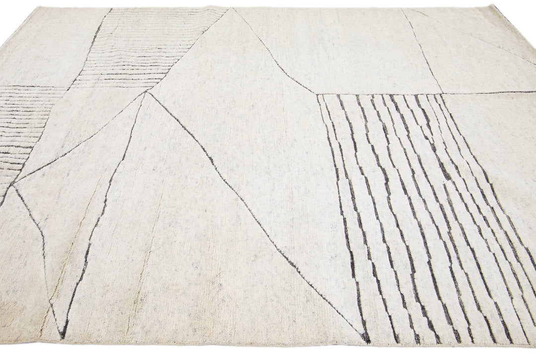 Modern Moroccan Wool Rug 8 X 10