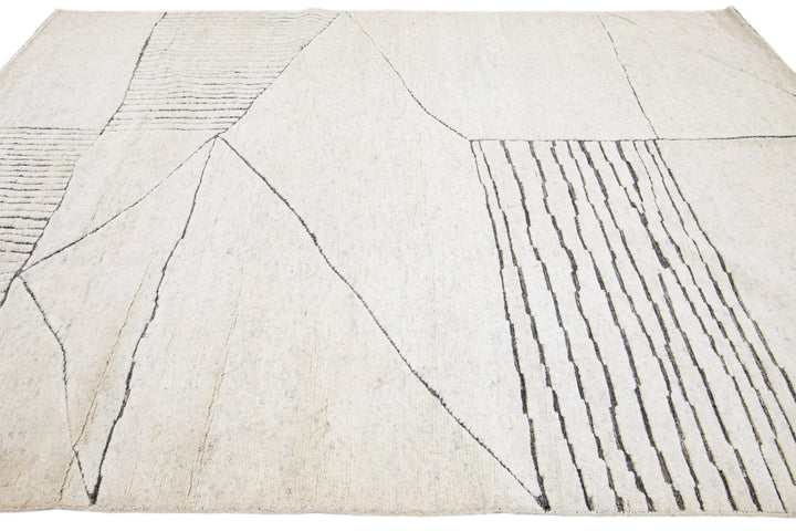 Modern Moroccan Wool Rug 8 X 10