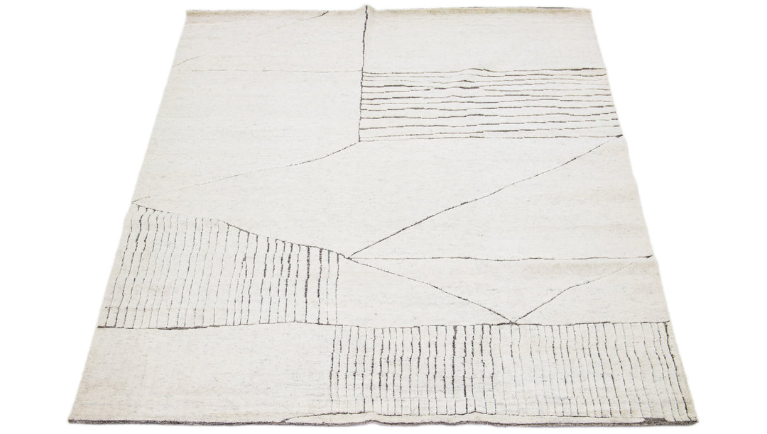 Modern Moroccan Wool Rug 8 X 10