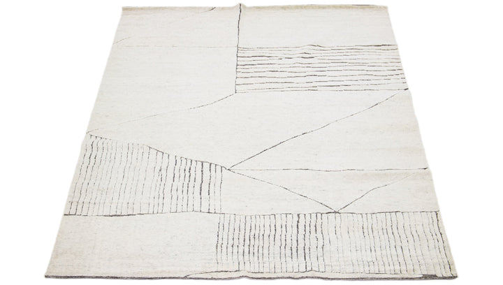 Modern Moroccan Wool Rug 8 X 10