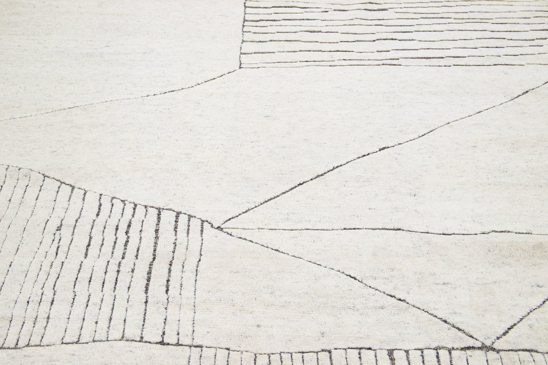 Modern Moroccan Wool Rug 8 X 10