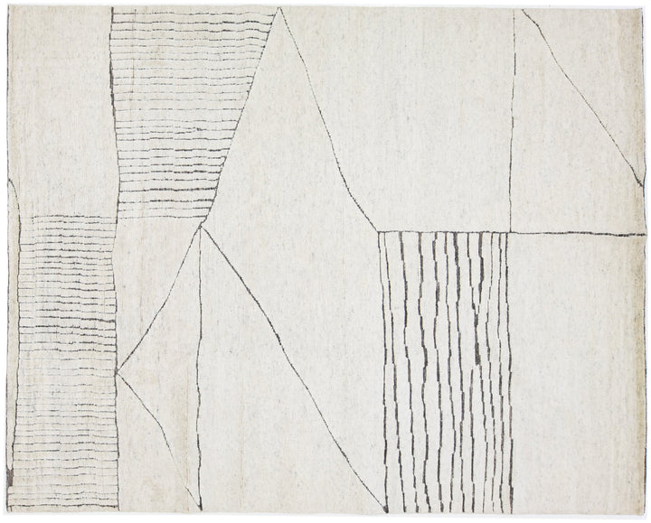 Modern Moroccan Wool Rug 8 X 10