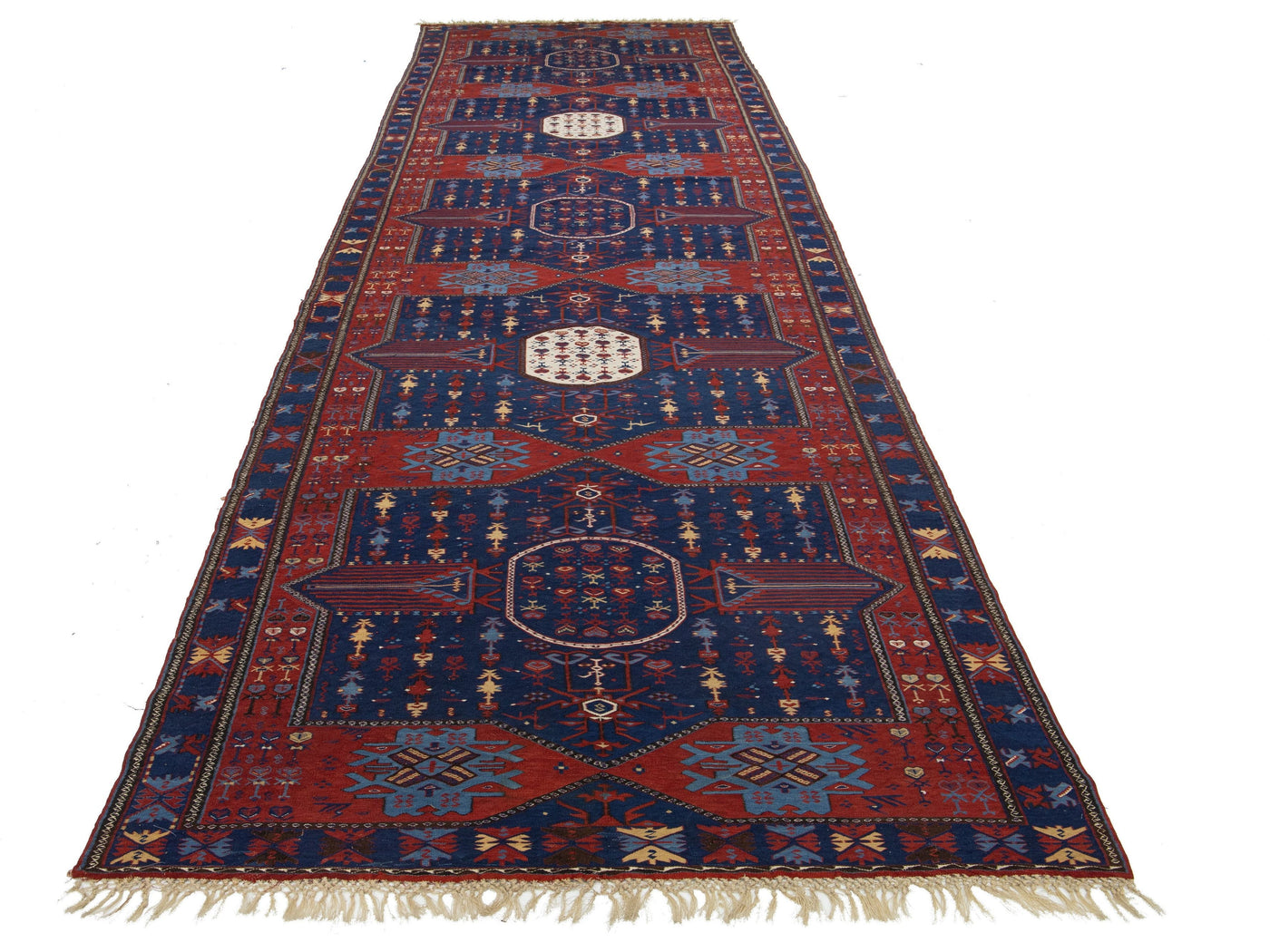 Antique Dagestan Wool Runner 6 X 18