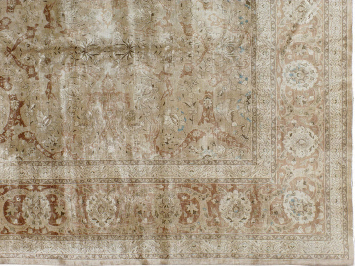 Antique Tabriz Wool Rug 11 X 16