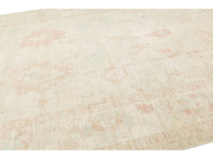 Modern Oushak Wool Rug 10 X 13
