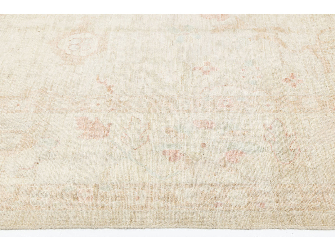 Modern Oushak Wool Rug 10 X 13