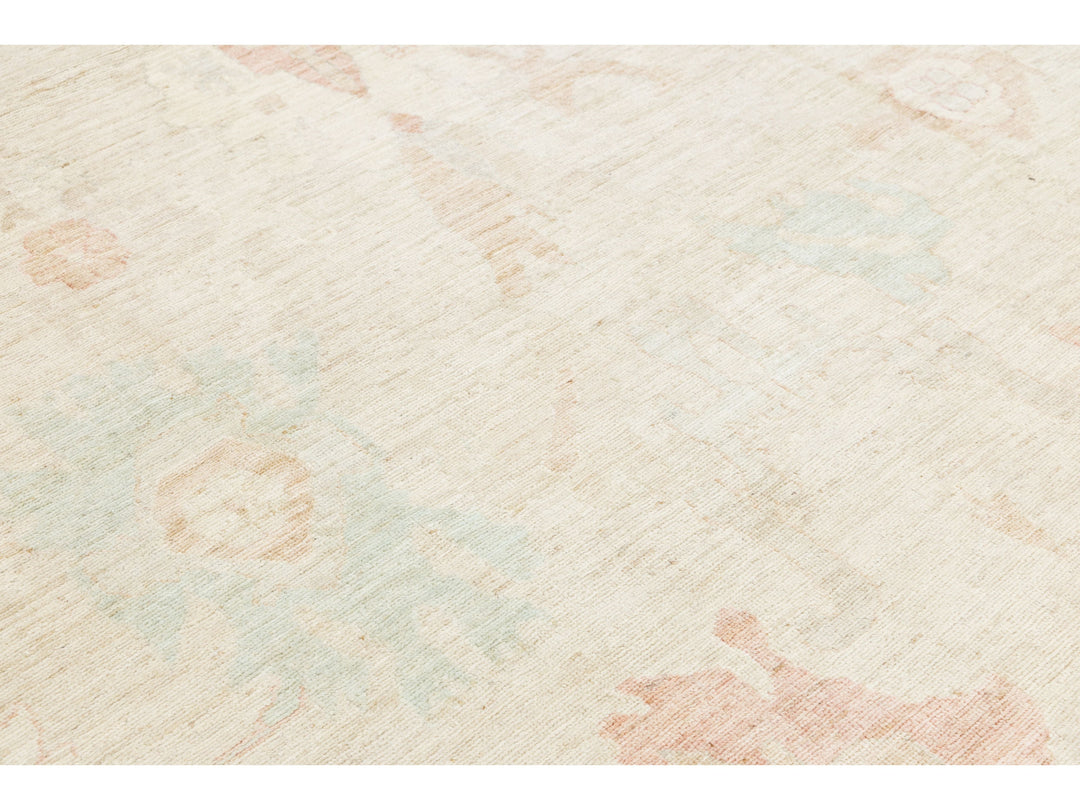 Modern Oushak Wool Rug 10 X 13