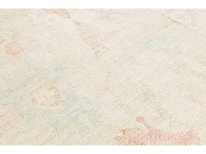Modern Oushak Wool Rug 10 X 13