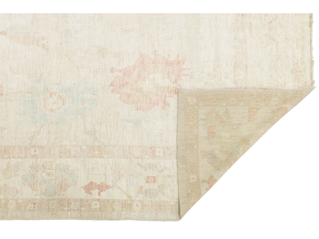 Modern Oushak Wool Rug 10 X 13