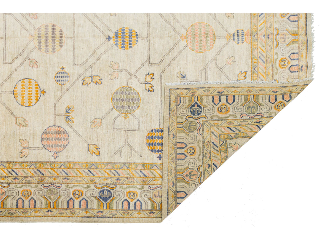 Modern Khotan Wool Rug 9 X 12
