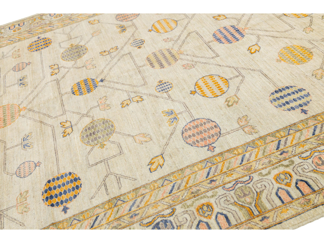 Modern Khotan Wool Rug 9 X 12