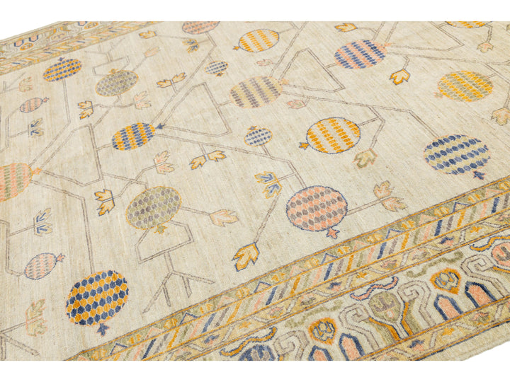 Modern Khotan Wool Rug 9 X 12