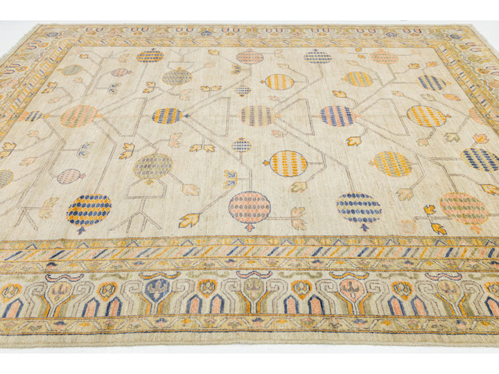 Modern Khotan Wool Rug 9 X 12