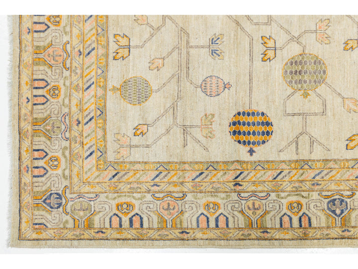 Modern Khotan Wool Rug 9 X 12
