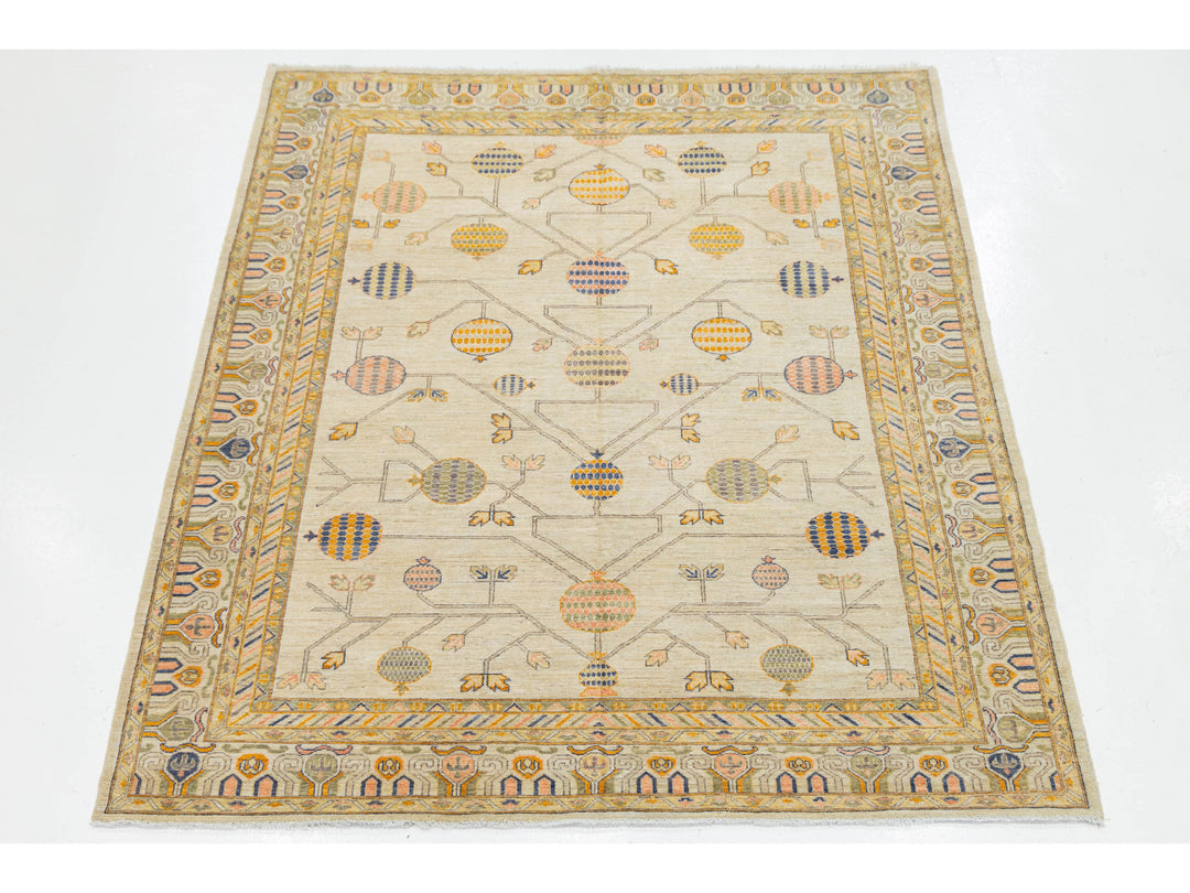 Modern Khotan Wool Rug 9 X 12