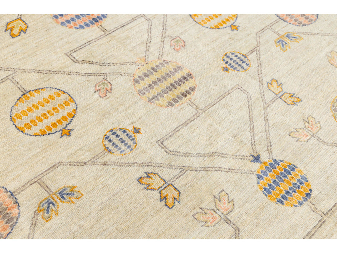 Modern Khotan Wool Rug 9 X 12