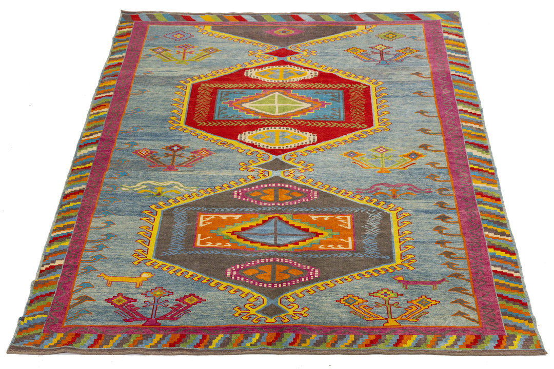 Modern Turkish Kars Wool Rug 10 X 14