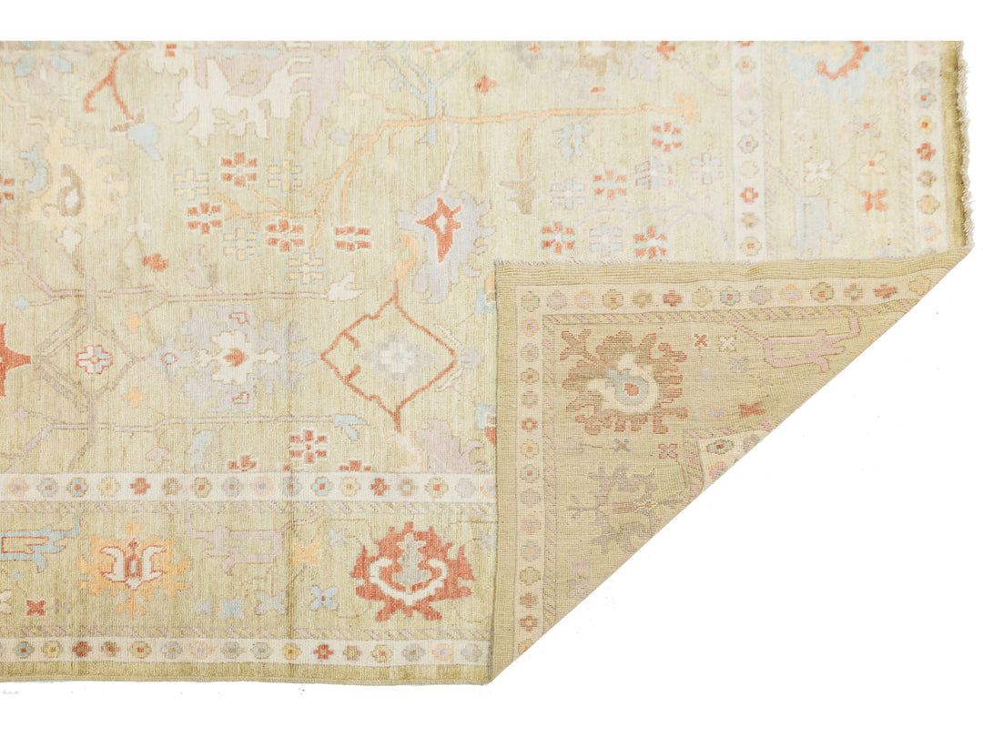 Modern Oushak Wool Rug 10 X 10