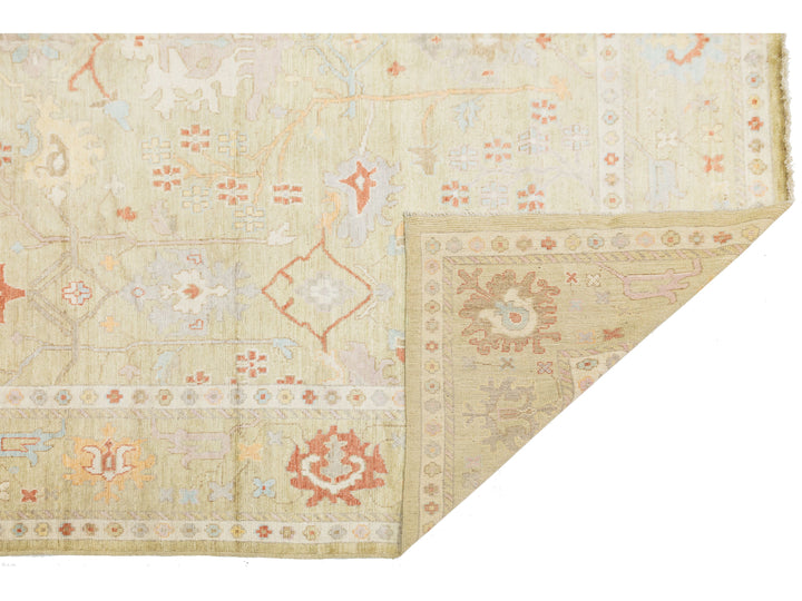Modern Oushak Wool Rug 10 X 10
