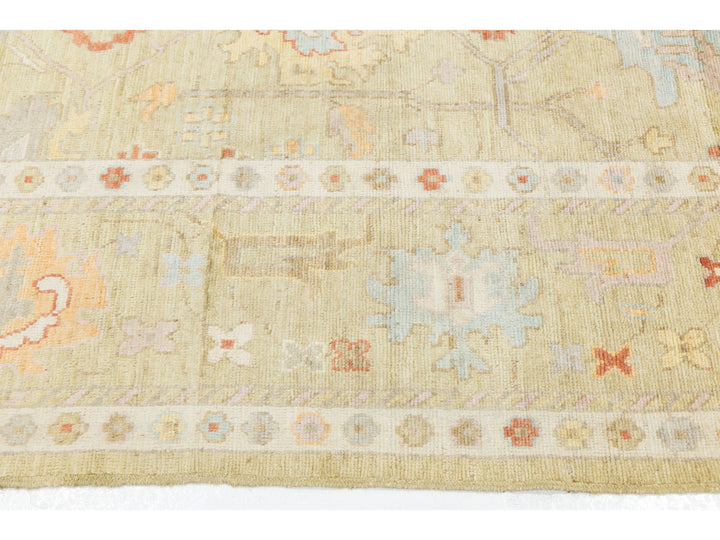 Modern Oushak Wool Rug 10 X 10