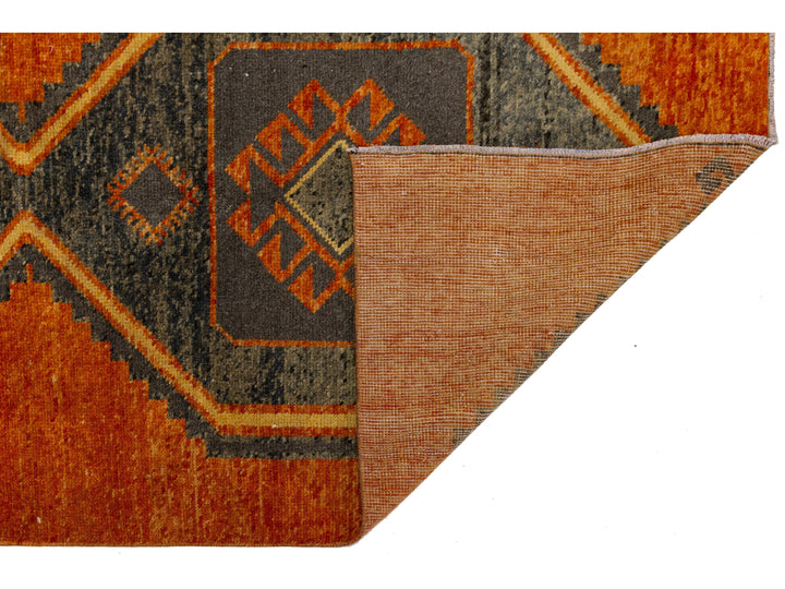 Vintage Turkish Wool Runner Rug 2 X 15