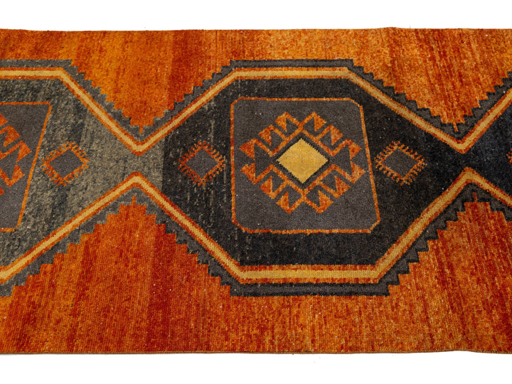 Vintage Turkish Wool Runner Rug 2 X 15