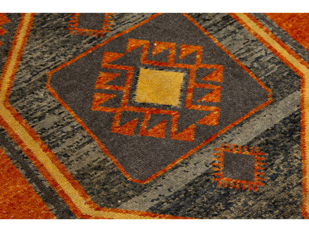 Vintage Turkish Wool Runner Rug 2 X 15