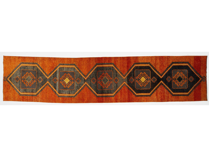 Vintage Turkish Wool Runner Rug 2 X 15