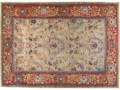 Antique Persian Sultanabad Wool Rug 13 X 19