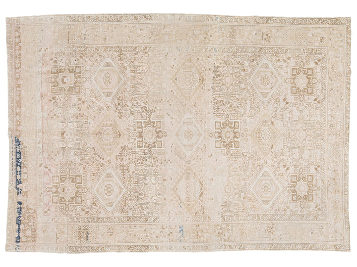 Antique Heriz Wool Rug 8 X 11