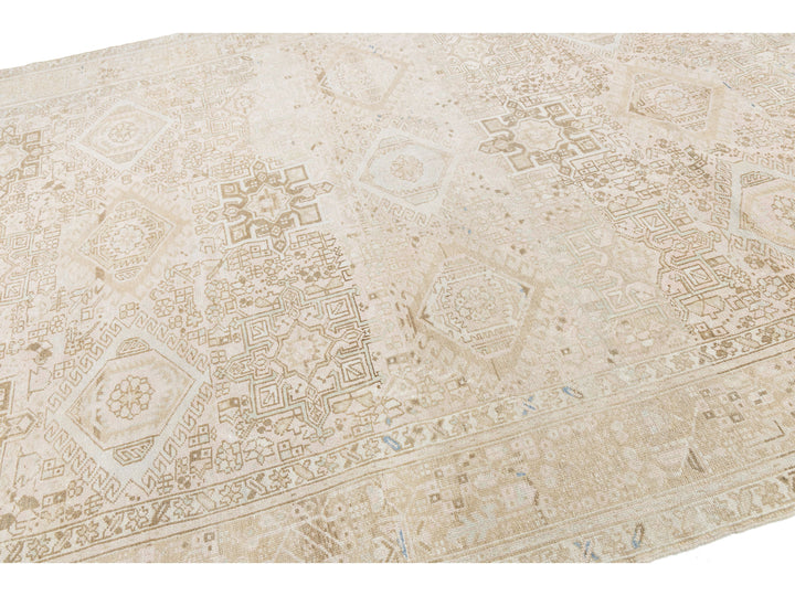Antique Heriz Wool Rug 8 X 11