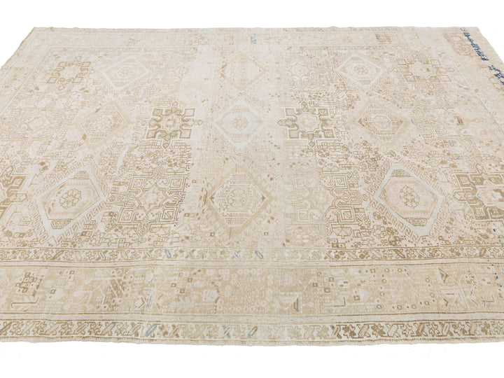 Antique Heriz Wool Rug 8 X 11