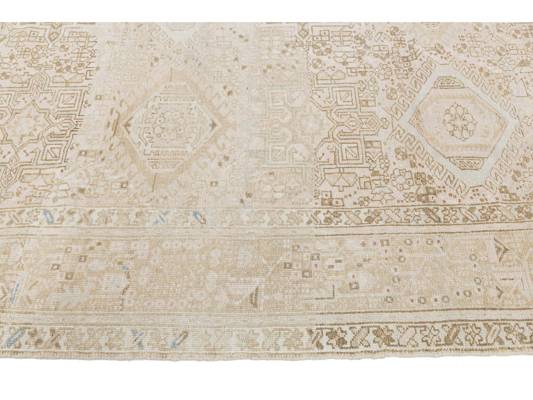Antique Heriz Wool Rug 8 X 11