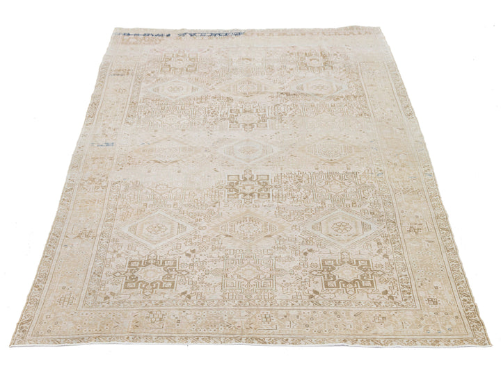 Antique Heriz Wool Rug 8 X 11