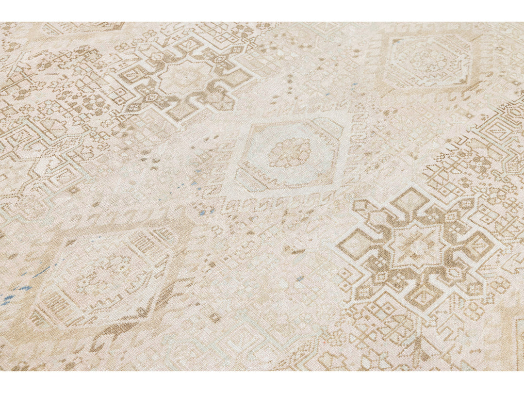 Antique Heriz Wool Rug 8 X 11