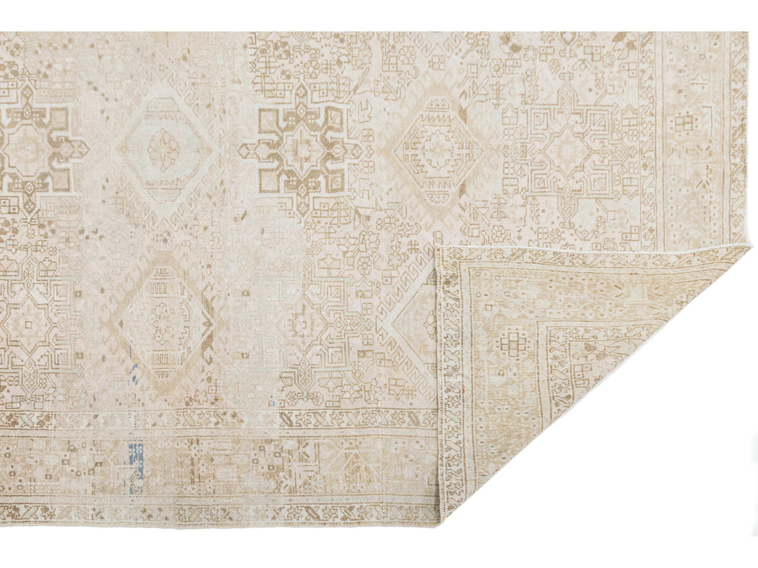 Antique Heriz Wool Rug 8 X 11