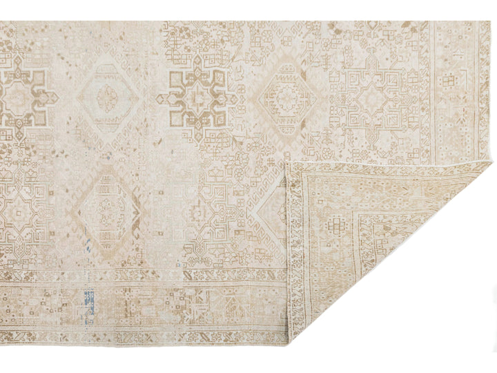 Antique Heriz Wool Rug 8 X 11