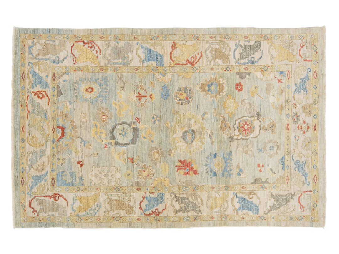 Modern Sultanabad Wool Rug 6 X 10