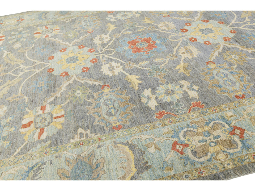 Modern Sultanabad Wool Rug 11 X 14