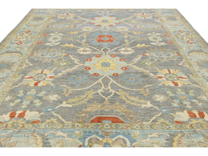 Modern Sultanabad Wool Rug 11 X 14