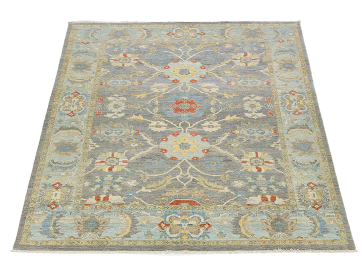 Modern Sultanabad Wool Rug 11 X 14