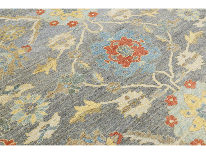 Modern Sultanabad Wool Rug 11 X 14