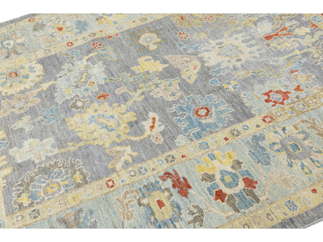 Modern Sultanabad Wool Rug 6 X 7